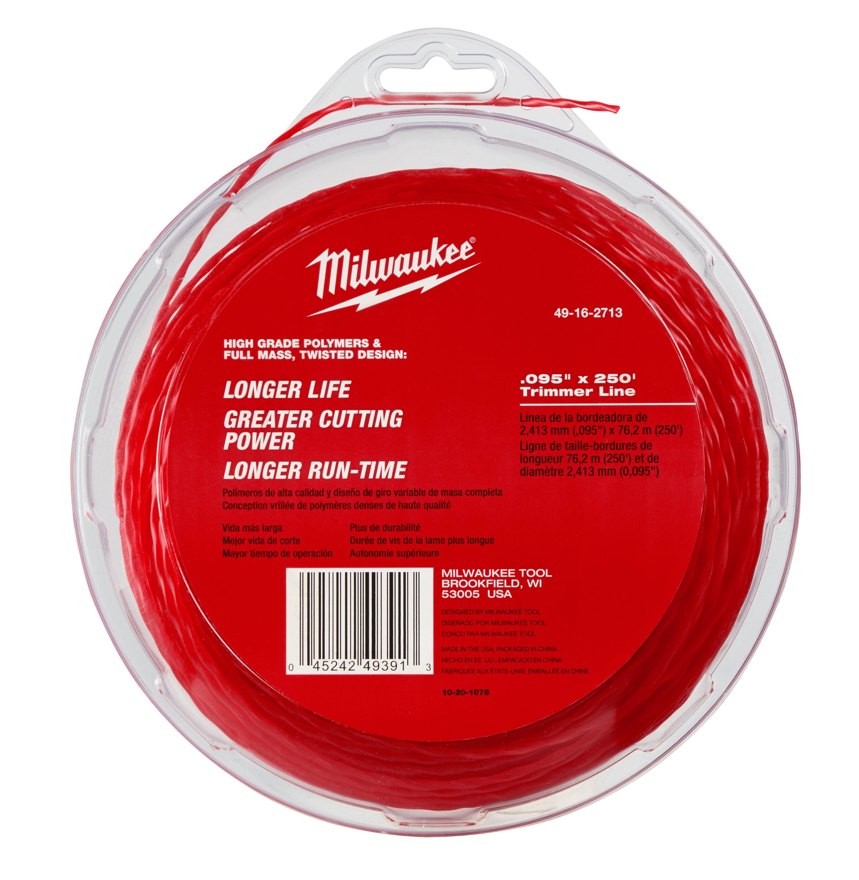 Milwaukee® 49-16-2713 Trimmer Line, For Use With M18™ FUEL™ 2725-20 String Trimmer